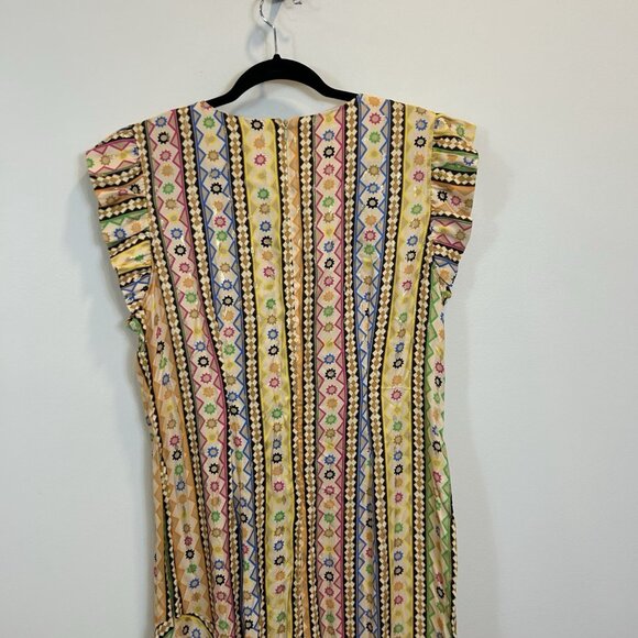 Anthropologie Never Fully Dressed Size 12 Remi Midi Dress Colorful Printed - Picture 11 of 16